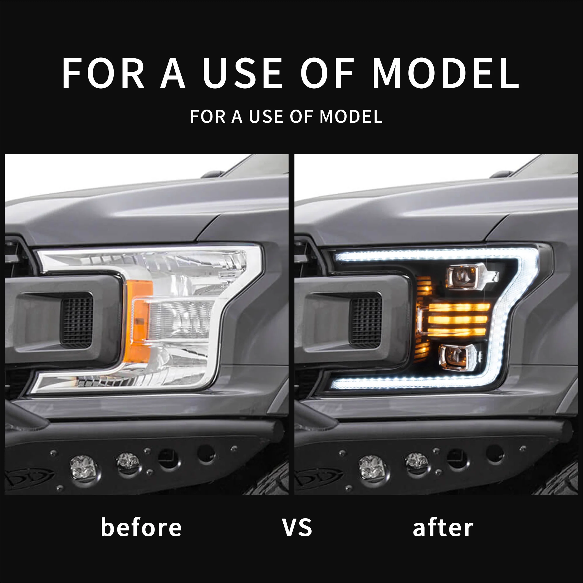 VLAND LED Projector Headlights for Ford F150 2018-2020 - Image 11