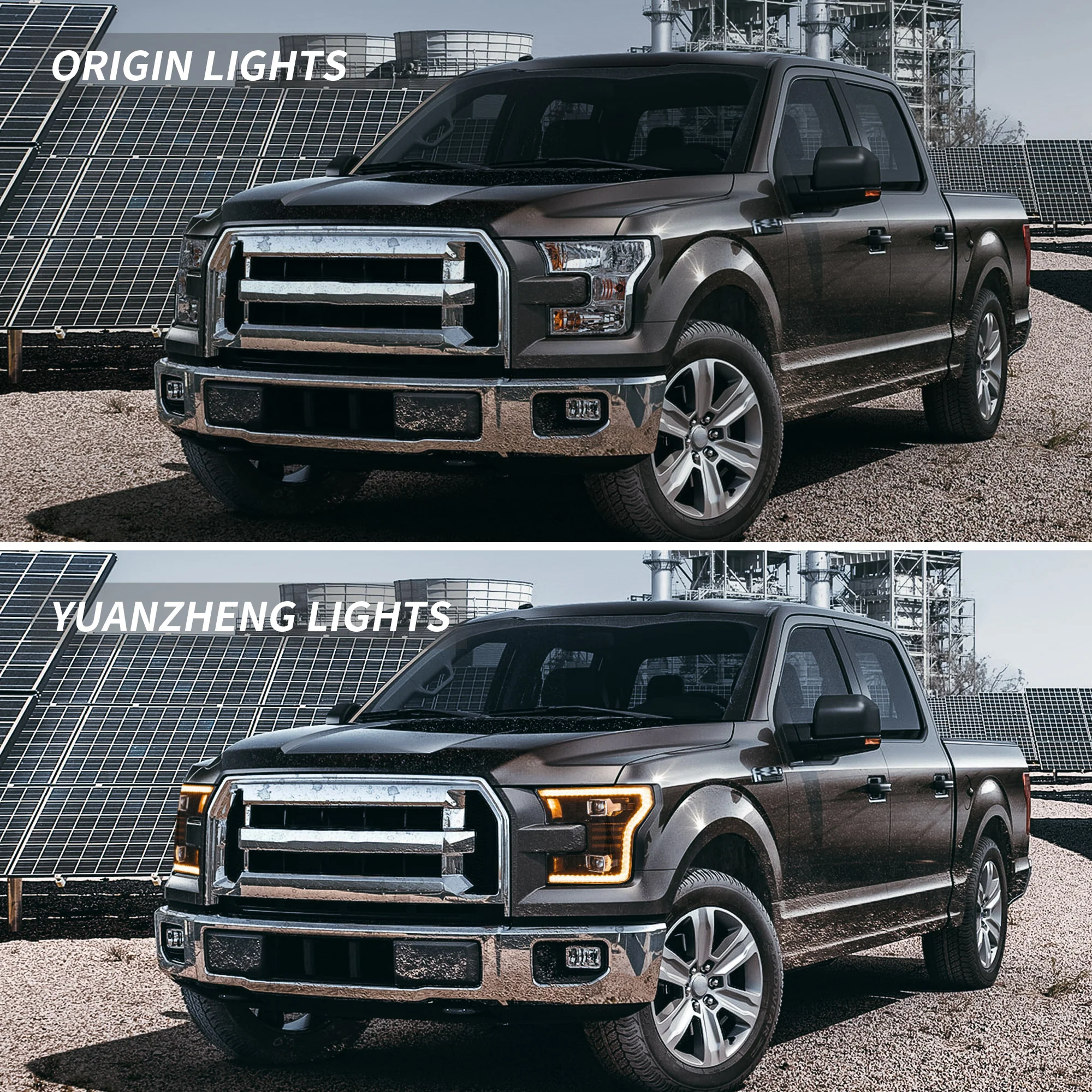 VLAND LED Projector Headlights For Ford F150 Halogen Models 2015-2017 - Image 8