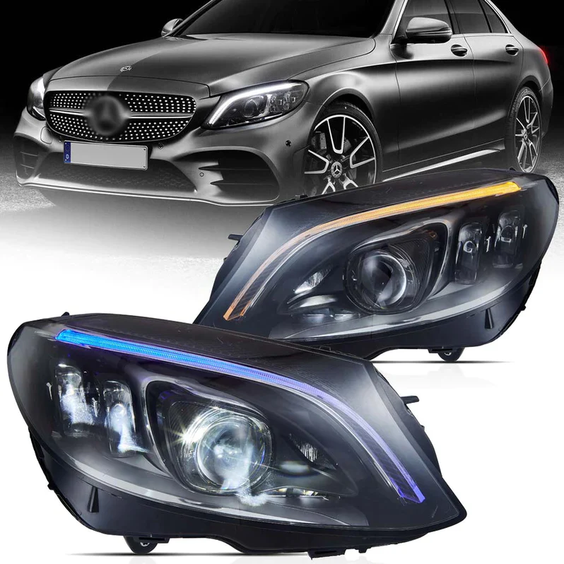 VLAND LED Projector Headlights For Mercedes Benz W205 C-Class 2015-2021 - Image 8