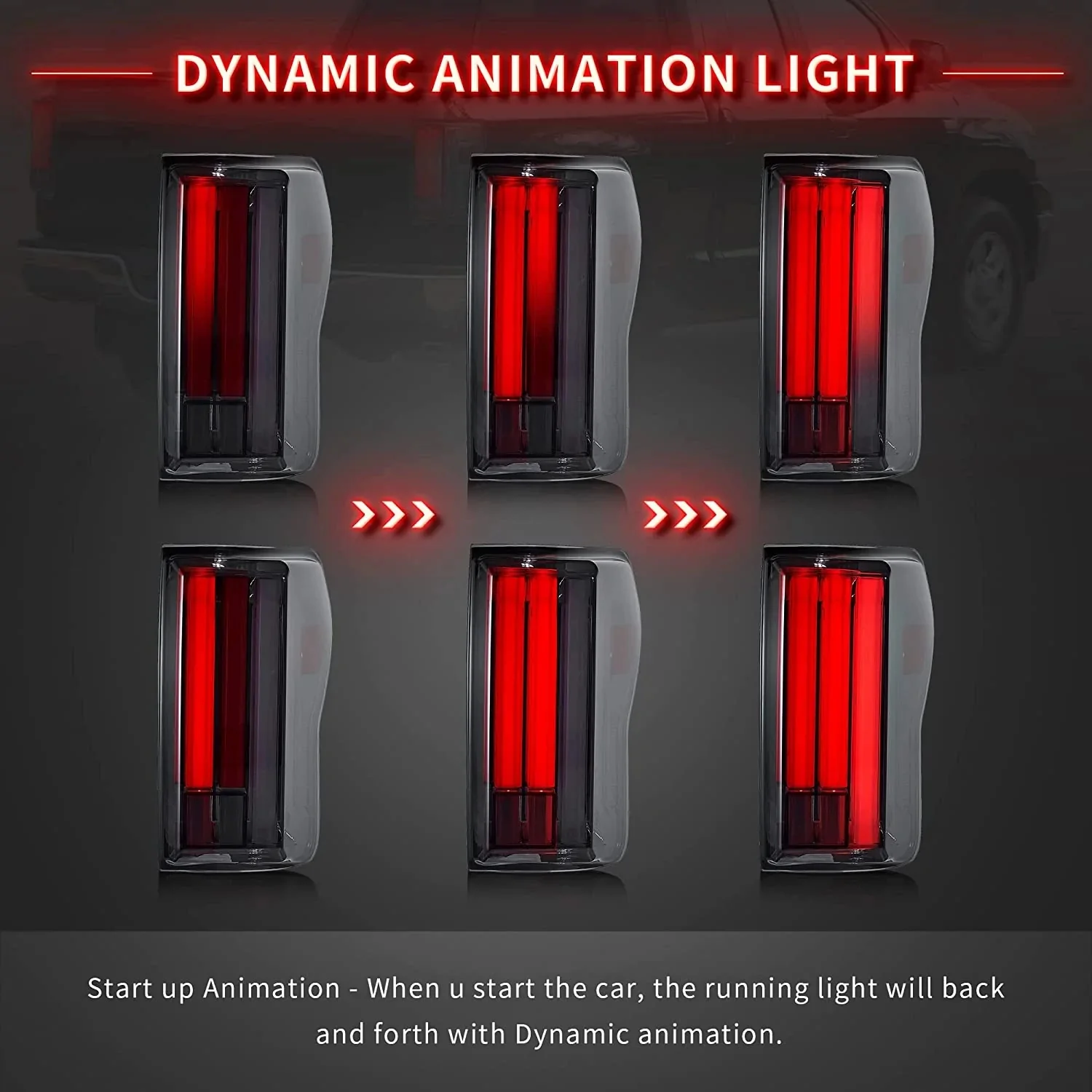 VLAND LED Smoked Tail Lights For 2007-2013 Toyota Tundra With Start-up Animation - Image 2