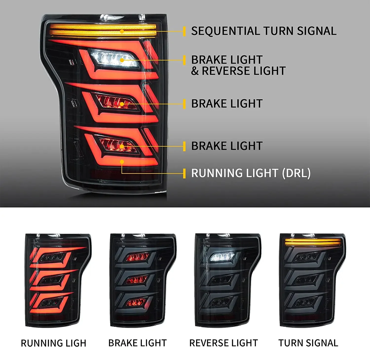 VLAND LED Tail Lights For Ford F150 2015-2020 - Image 5