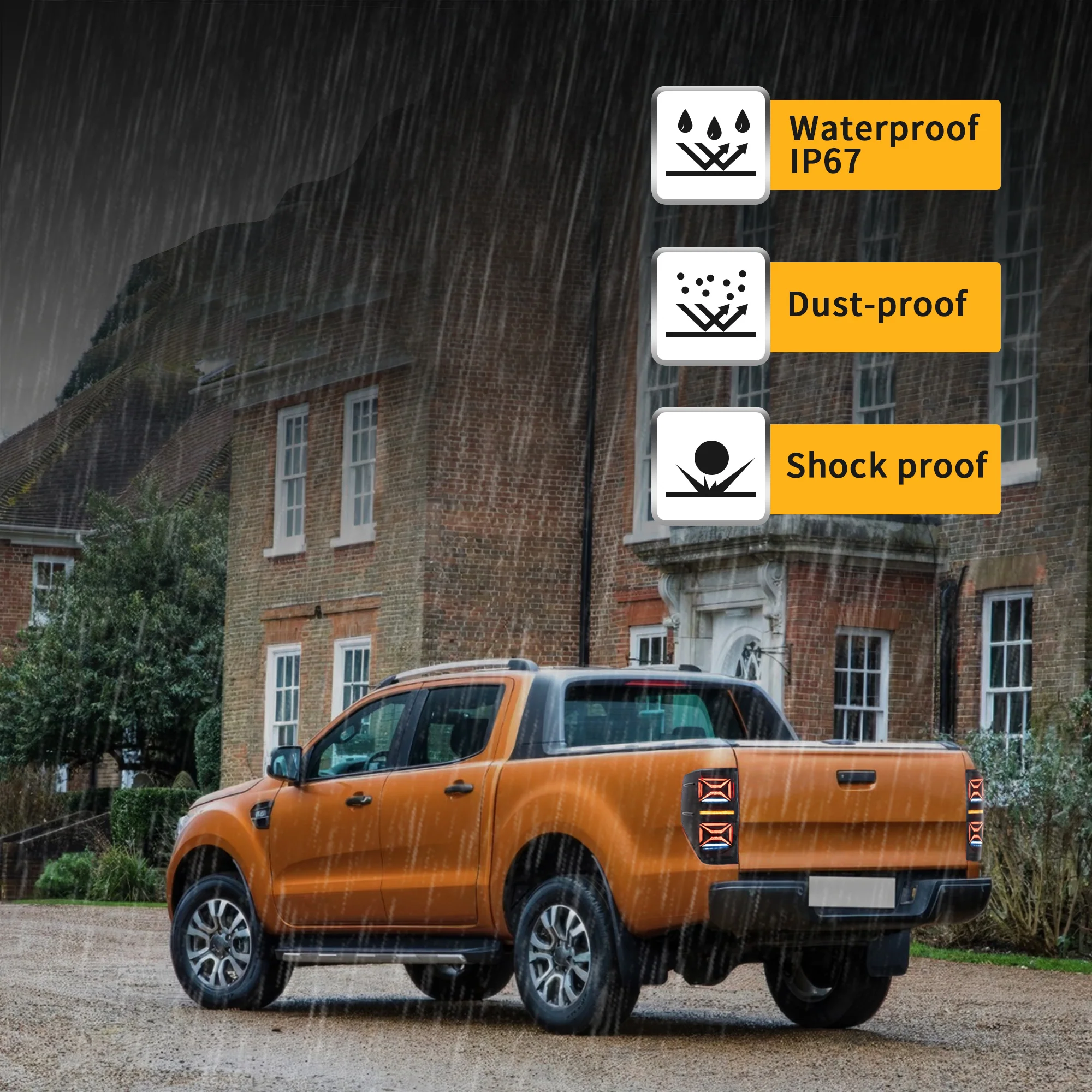 VLAND LED Tail Lights For Ford Ranger T6 2012-2018 (PX MKII, Base, XL, XLT, Limited) (Not For US Models) - Image 6