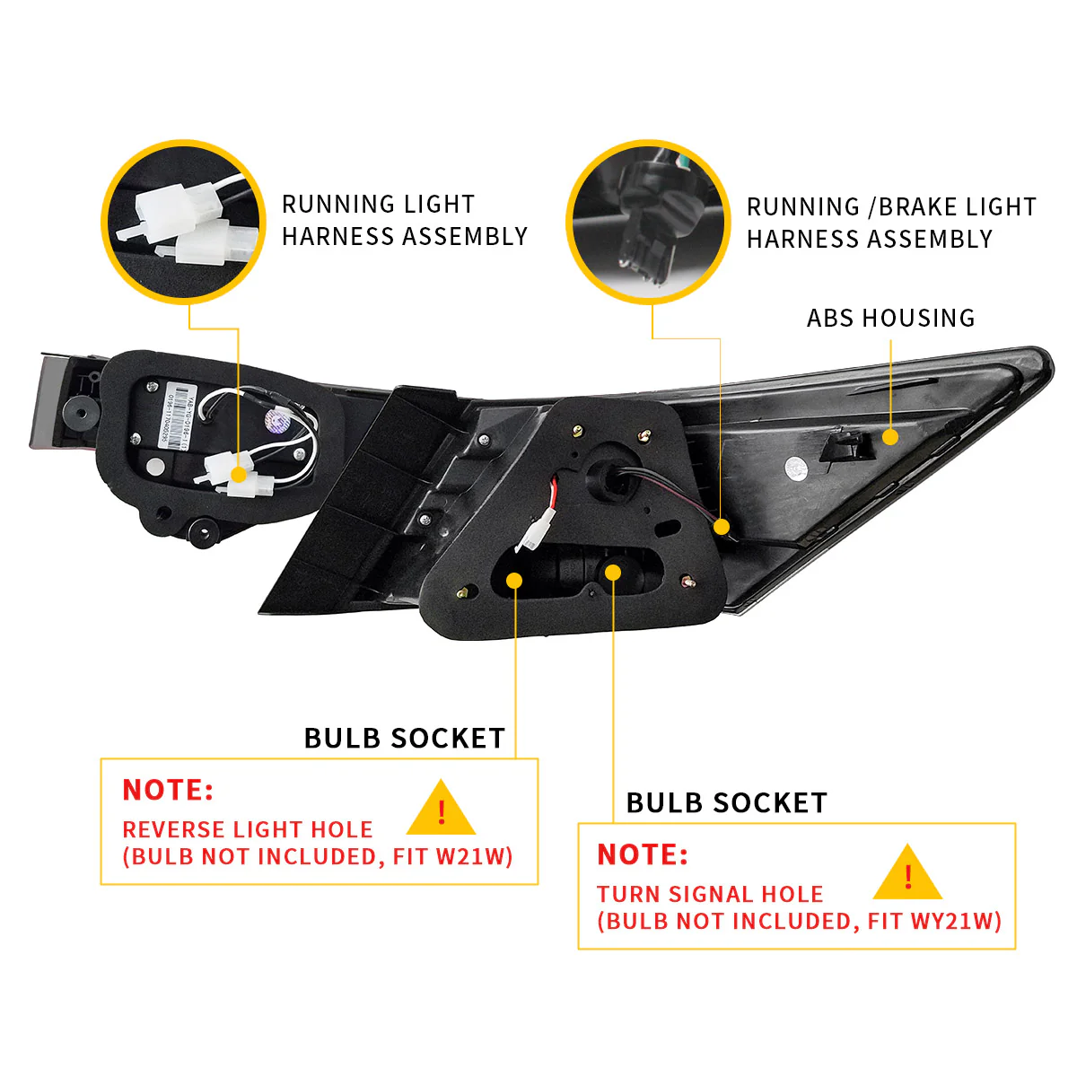 VLAND 4PCS LED Tail Lights For Honda Accord Inspire 8th Gen Sedan 2008-2013(Not For Coupe) - Image 12