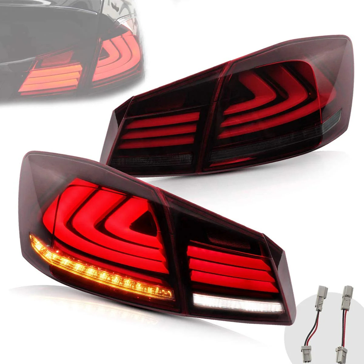 VLAND 4PCS LED Tail Lights For Honda Accord Inspire 8th Gen Sedan 2008-2013(Not For Coupe) - Image 15