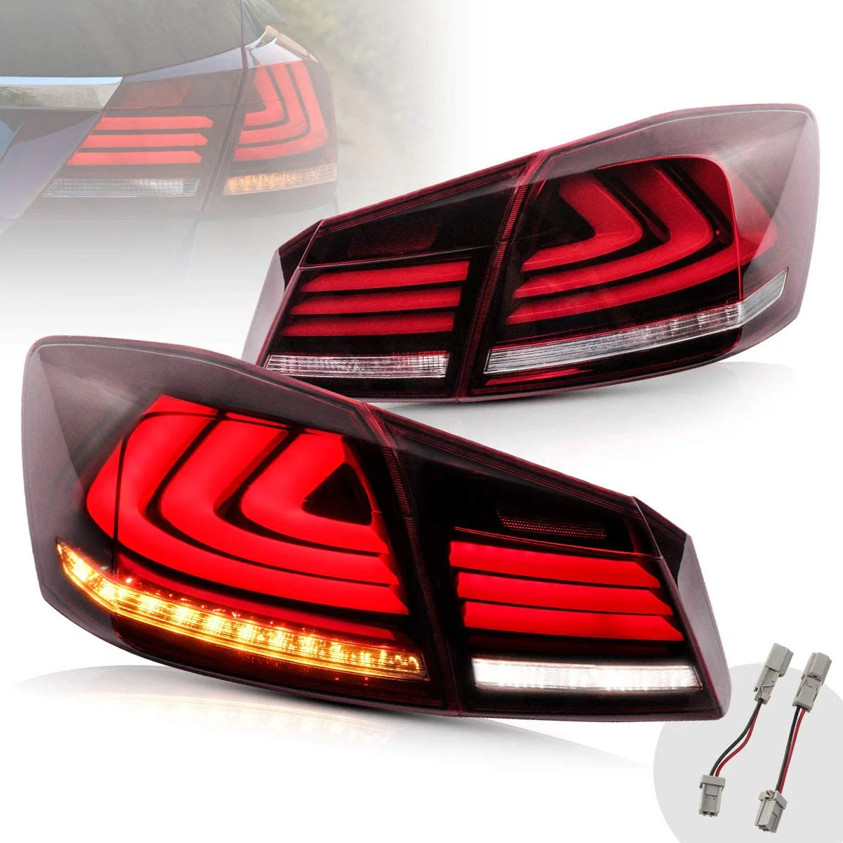 VLAND 4PCS LED Tail Lights For Honda Accord Inspire 8th Gen Sedan 2008-2013(Not For Coupe) - Image 16