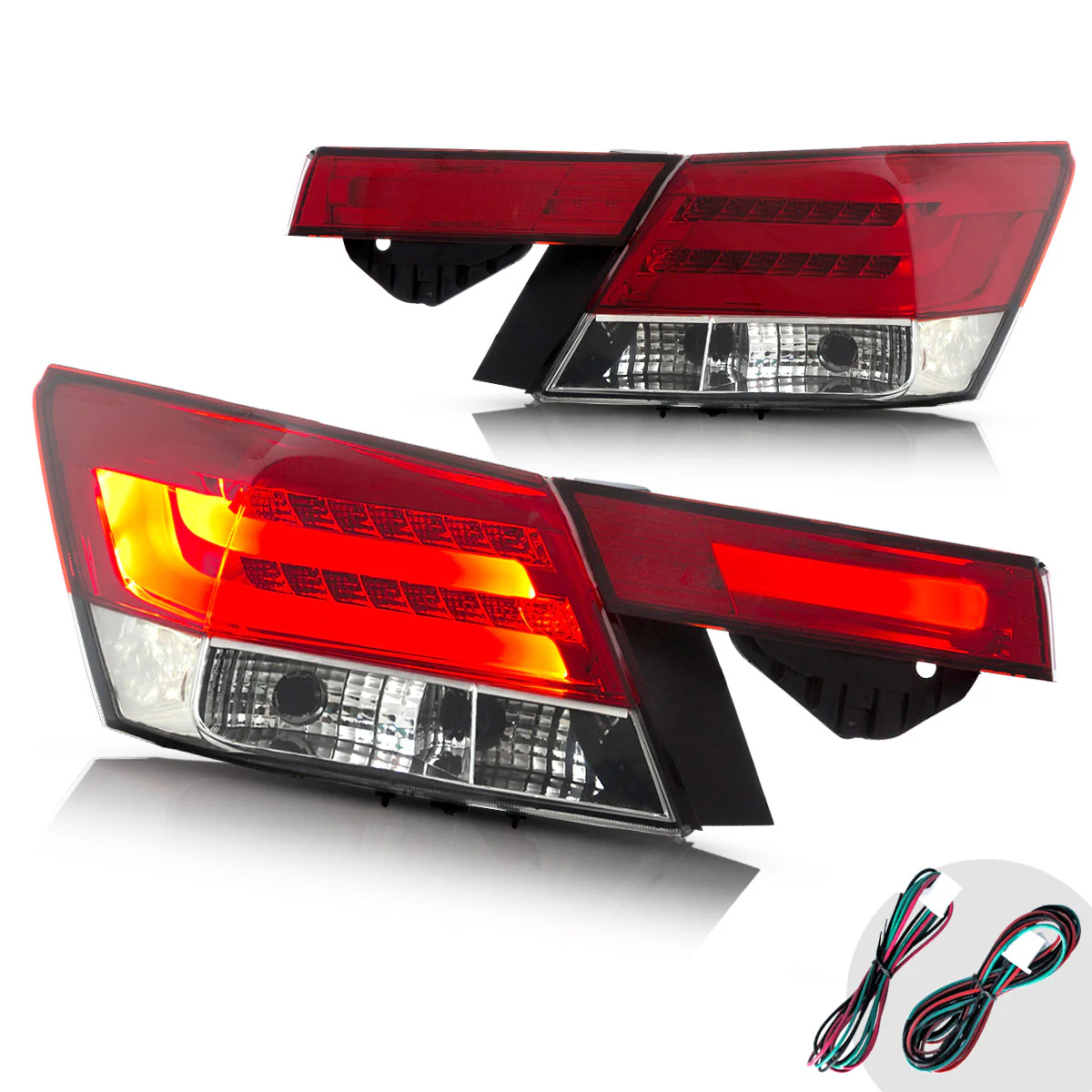 VLAND 4PCS LED Tail Lights For Honda Accord Inspire 8th Gen Sedan 2008-2013(Not For Coupe) - Image 3