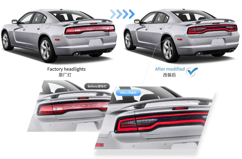 VLAND LED Taillights For 2011-2014 Dodge Charger - Image 11