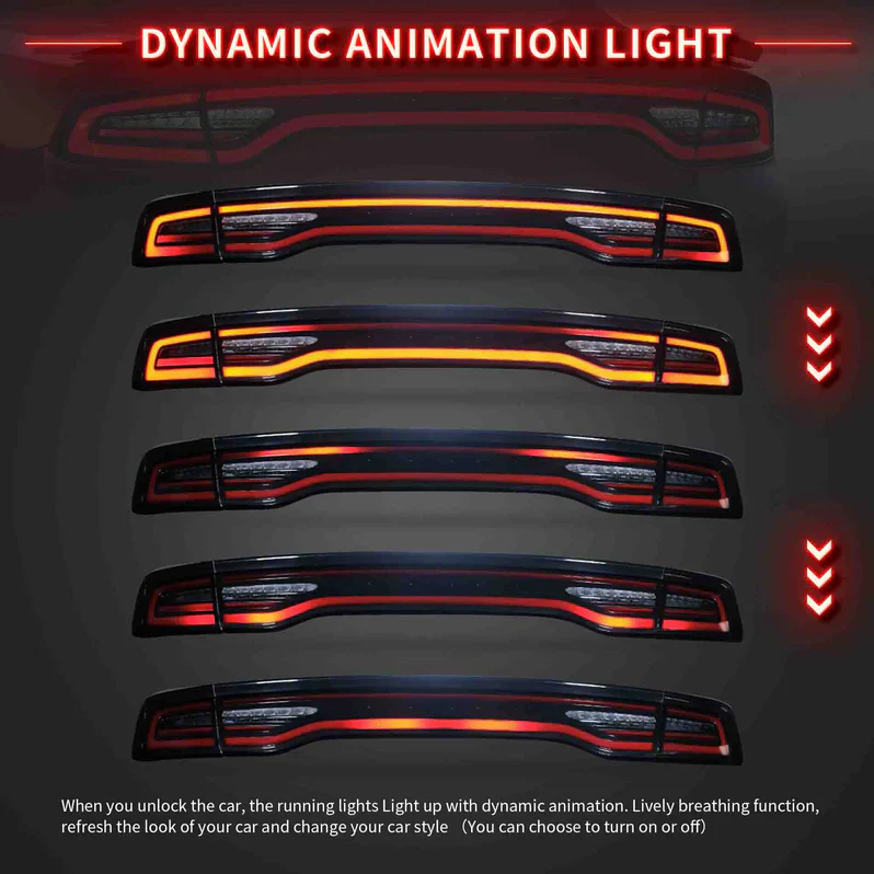 VLAND LED Taillights For 2011-2014 Dodge Charger - Image 7