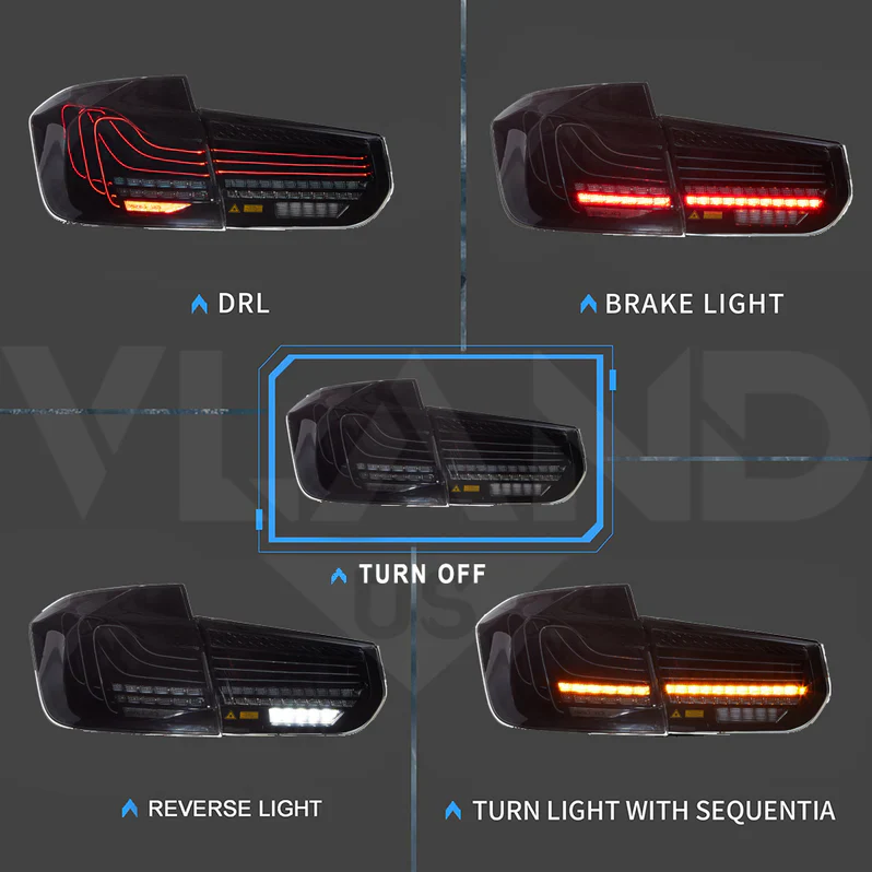 VLAND LED Taillights For 2012-2019 BMW 3 Series F30 M3 F80 Laser DRL - Image 9