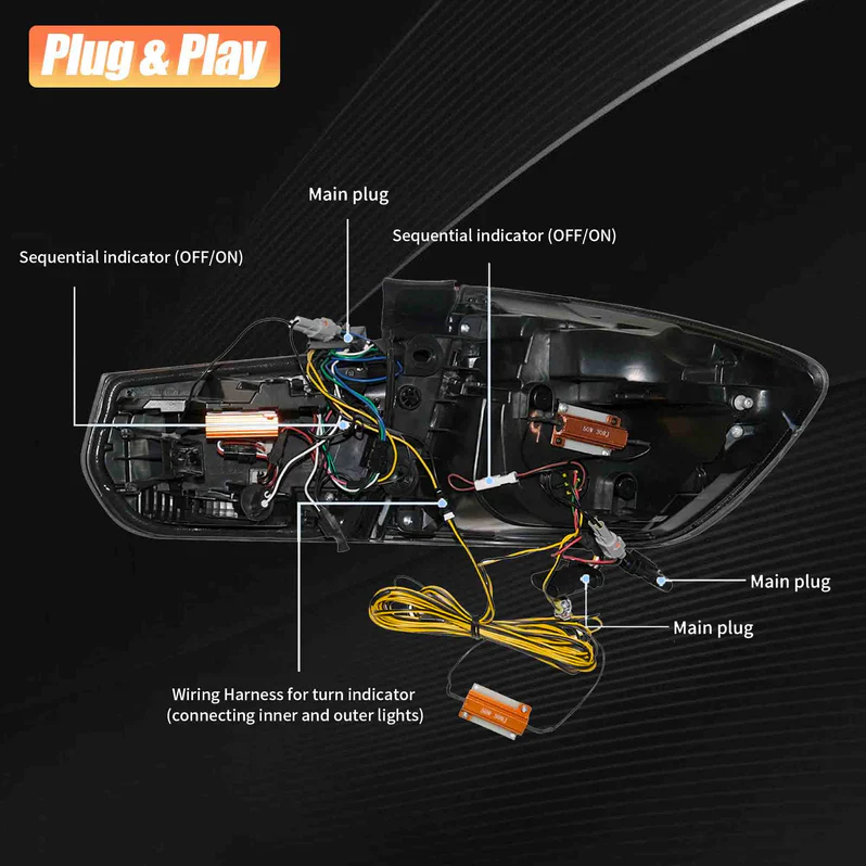 VLAND LED Taillights For 2012-2019 BMW 3 Series F31 Touring - Image 5