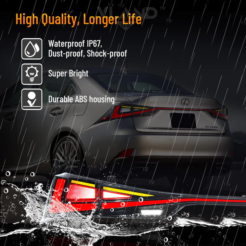 VLAND LED Taillights For 2014-2020 Lexus IS 250 350 200t 300h F Sport - Image 11