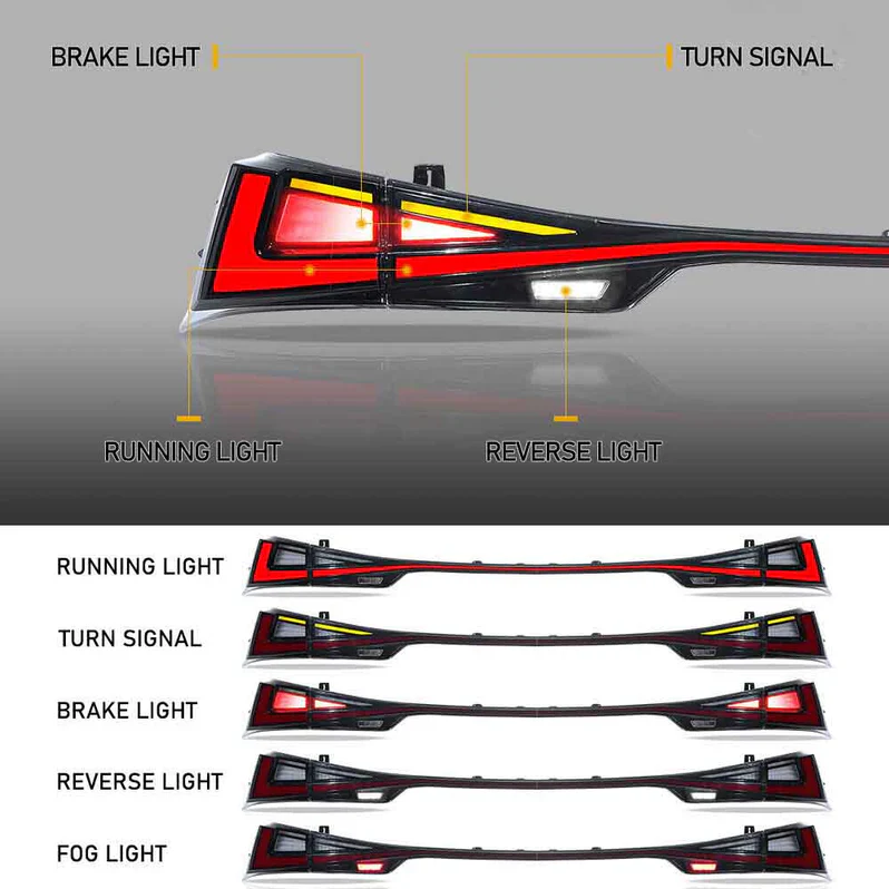 VLAND LED Taillights For 2014-2020 Lexus IS 250 350 200t 300h F Sport - Image 7