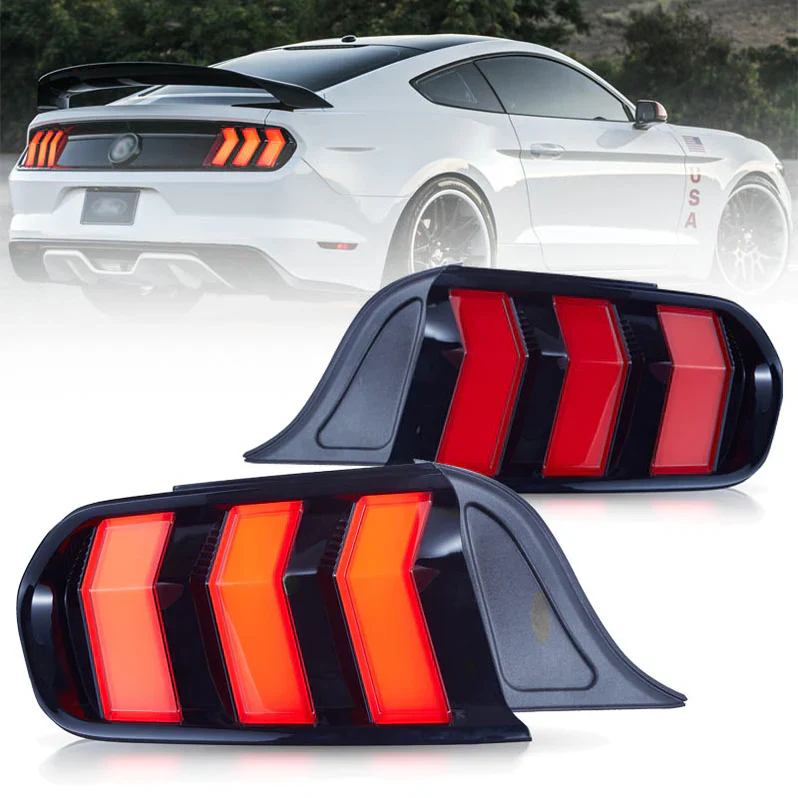 VLAND LED Taillights For 2015-2023 Ford Mustang S550 W/5 Modes Turn Signals - Image 2
