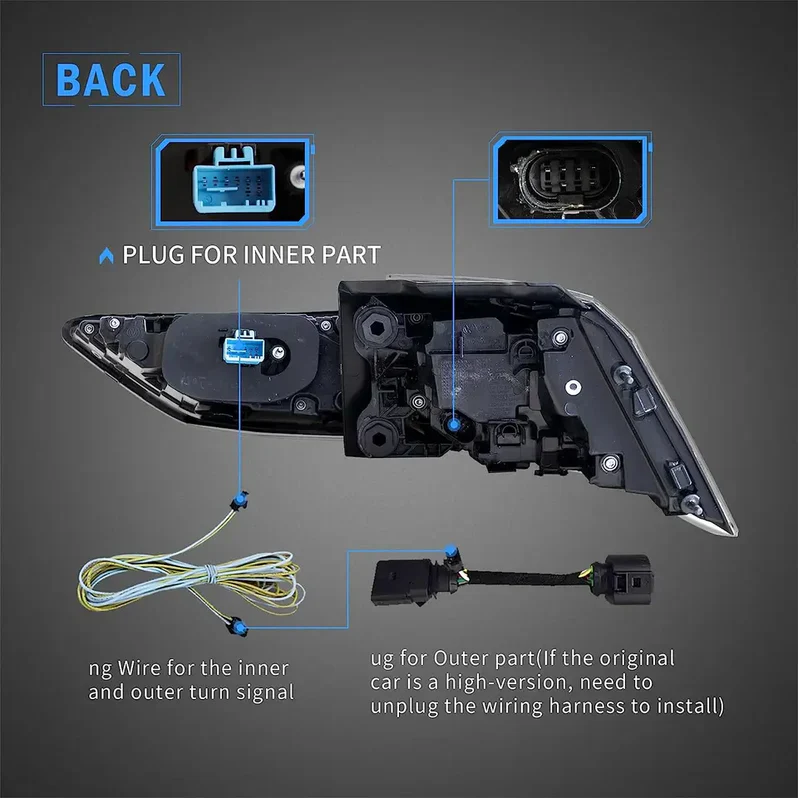 VLAND LED Taillights For 2022-2024 Volkswagen Golf Mk8 (Europe is 2020-2024) - Image 10