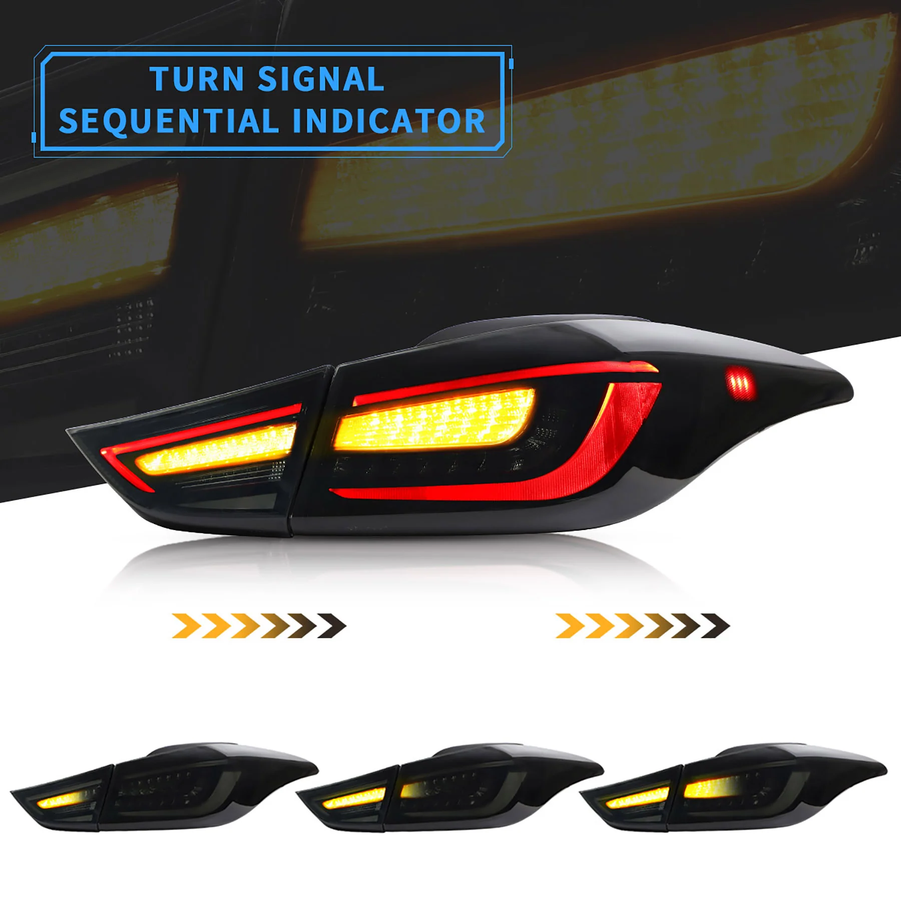 VLAND LED Taillights For Hyundai Elantra Sedan 2012-2016 & Elantra Coupe 2013-2014 - Image 6