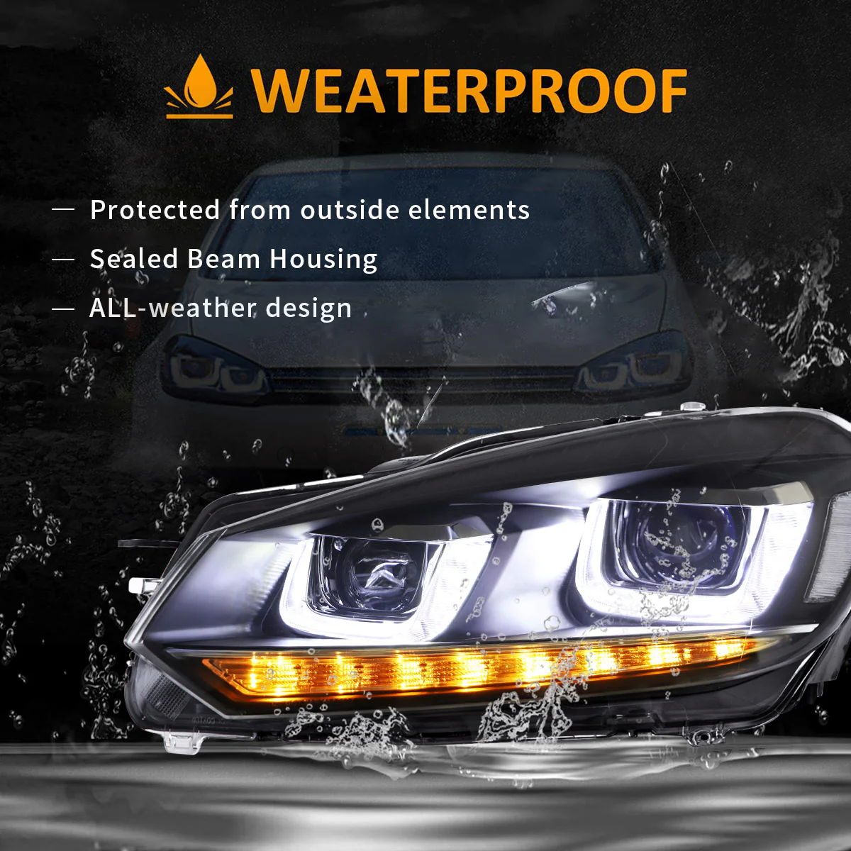 VLAND LED Headlights and Taillights for Volkswagen Golf 6 MK6 2009-2014 (Europe is 2008-2012) - Image 10