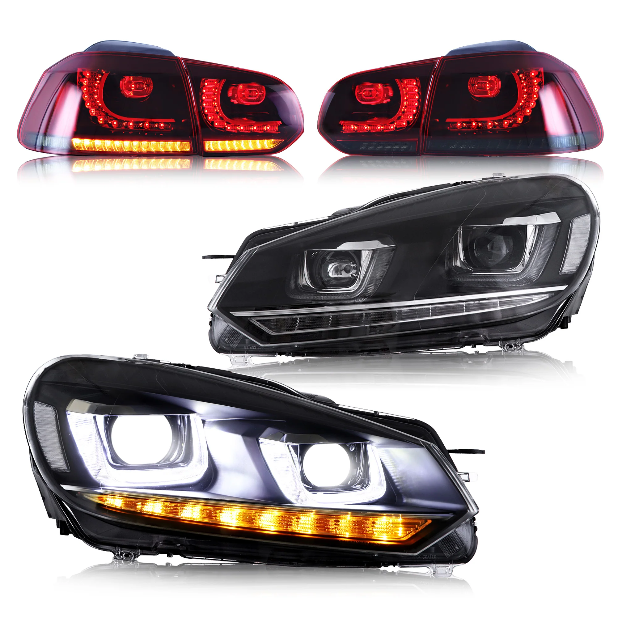VLAND LED Headlights and Taillights for Volkswagen Golf 6 MK6 2009-2014 (Europe is 2008-2012) - Image 3