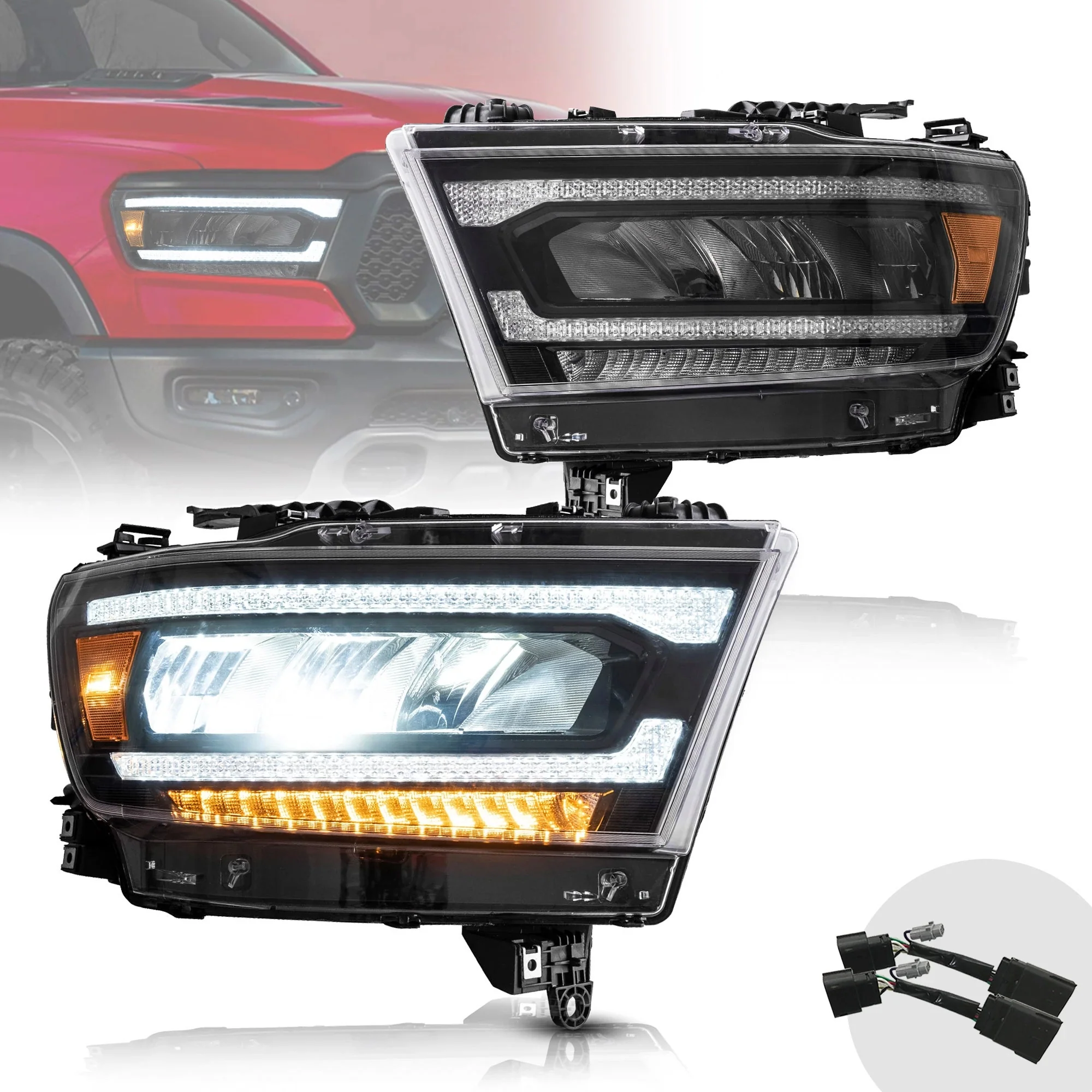 VLAND Full LED Headlights For Dodge Ram 2019-2024 - Image 12