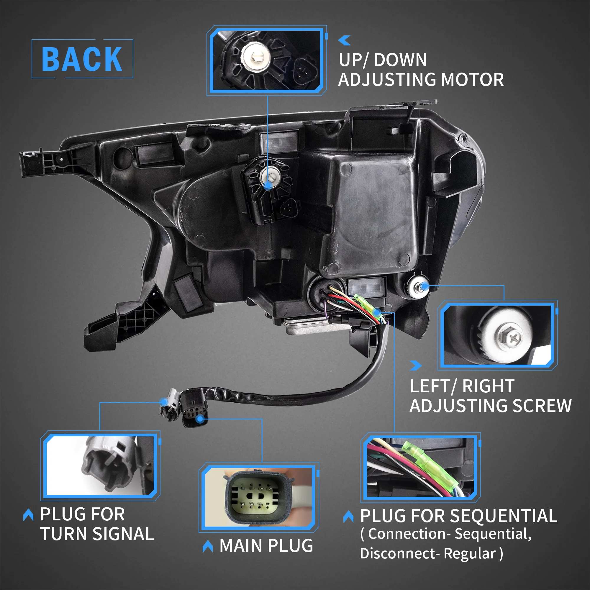 VLAND Matrix Projector and Full LED Headlights For Ford Ranger 2015-2023 - Image 7