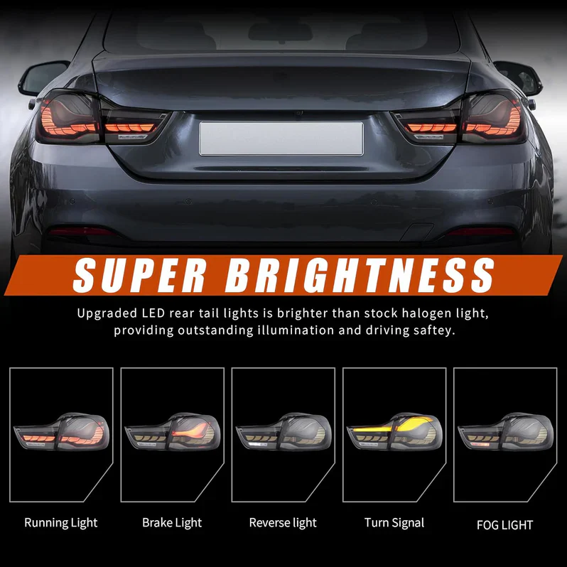 VLAND OLED Taillights For 2014-2020 BMW 4-Series F32 F33 F36 M4 F82 F83 - Image 4