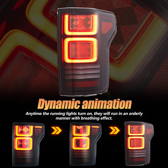 VLAND OLED Taillights For 2015-2020 Ford F150 w/Animation Amber Turn Signal - Image 13