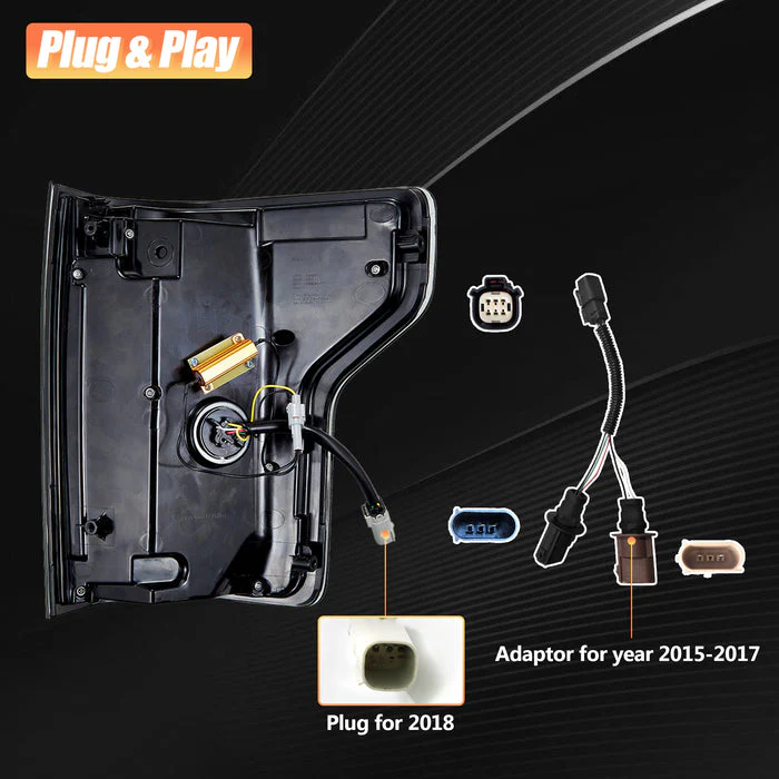 VLAND OLED Taillights For 2015-2020 Ford F150 w/Animation Amber Turn Signal - Image 26