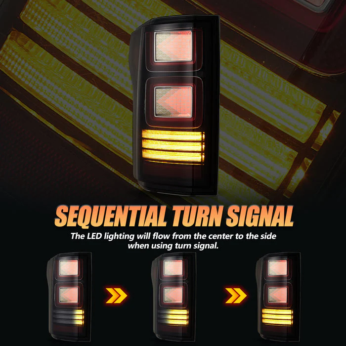 VLAND OLED Taillights For 2015-2020 Ford F150 w/Animation Amber Turn Signal - Image 9