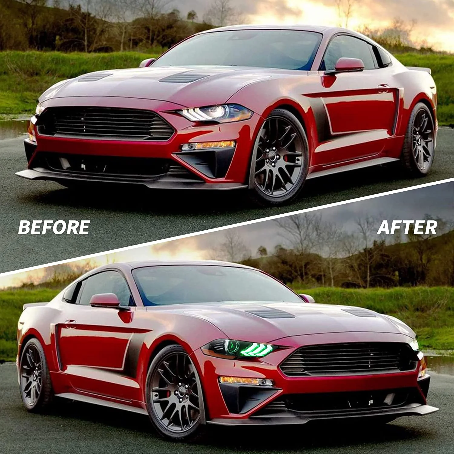 VLAND RGB LED Projector Headlights For Ford Mustang 2018-2023 - Image 10
