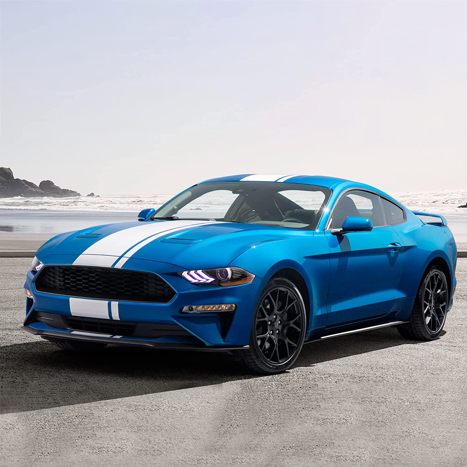 VLAND RGB LED Projector Headlights For Ford Mustang 2018-2023 - Image 9