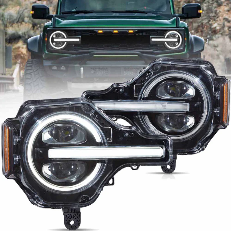 VLAND RGB LED Projector Headlights For 2021-2024 Ford Bronco - Image 2