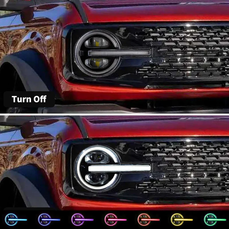 VLAND RGB LED Projector Headlights For 2021-2024 Ford Bronco - Image 4