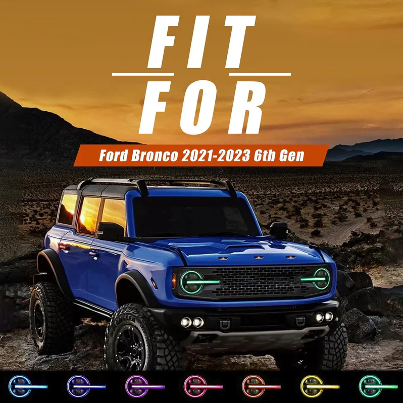 VLAND RGB LED Projector Headlights For 2021-2024 Ford Bronco - Image 5