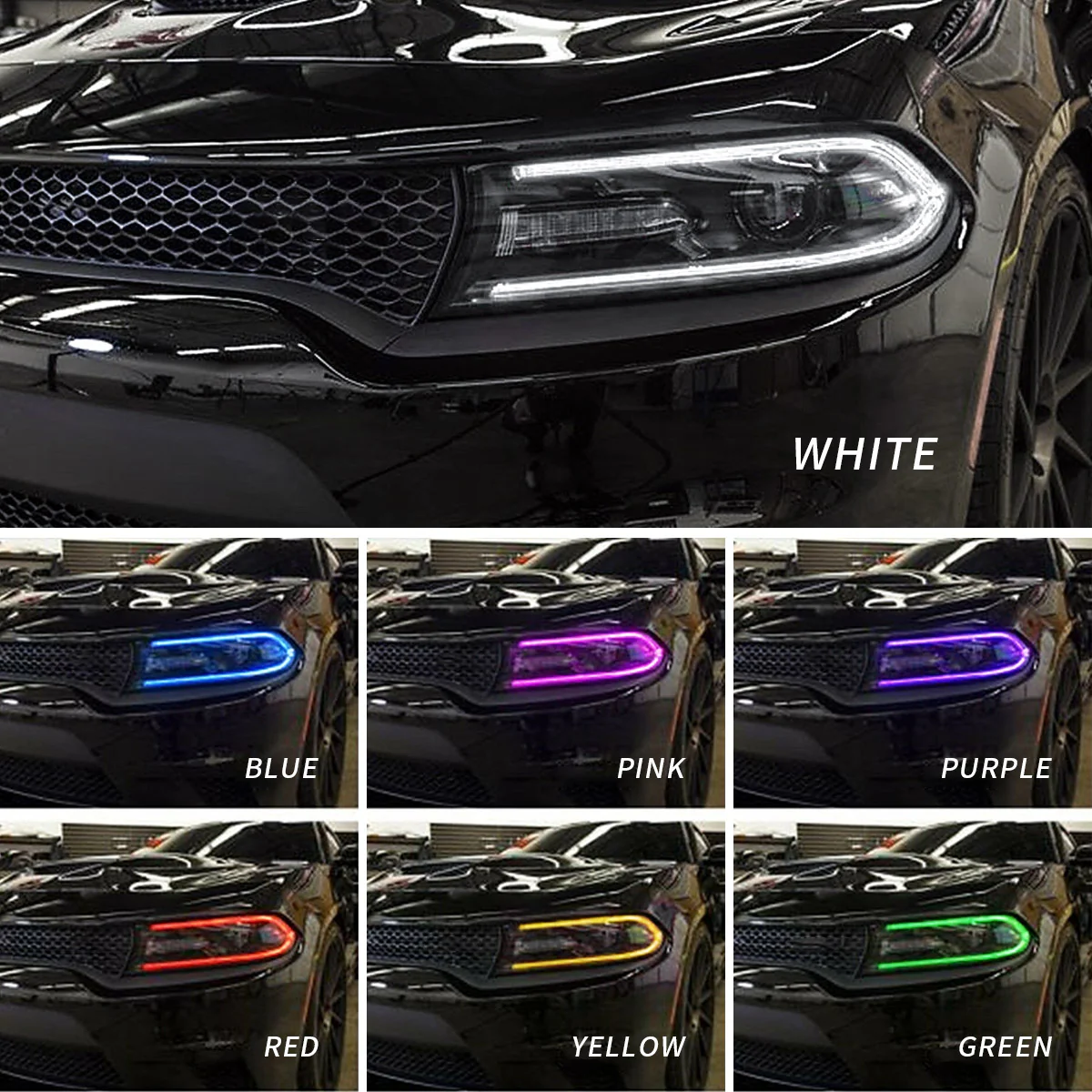 VLAND RGB Projector Headlights for Dodge Charger 2015-2023 (Dual Beam Lens w/ Color Changing System) - Image 7