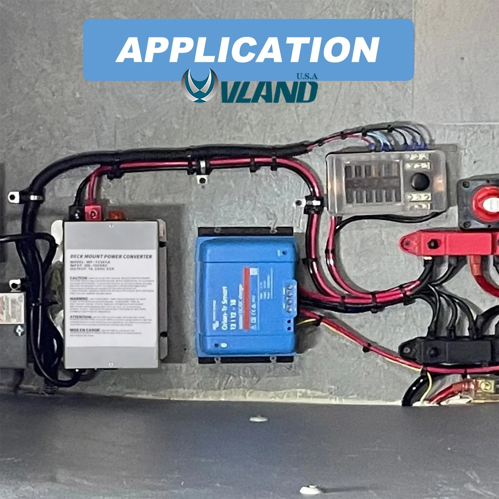 VLAND RV Trailer Camper 75 Amp Power Converter - WF-9875-MBA WF-9875 Series ONE SET - Image 6