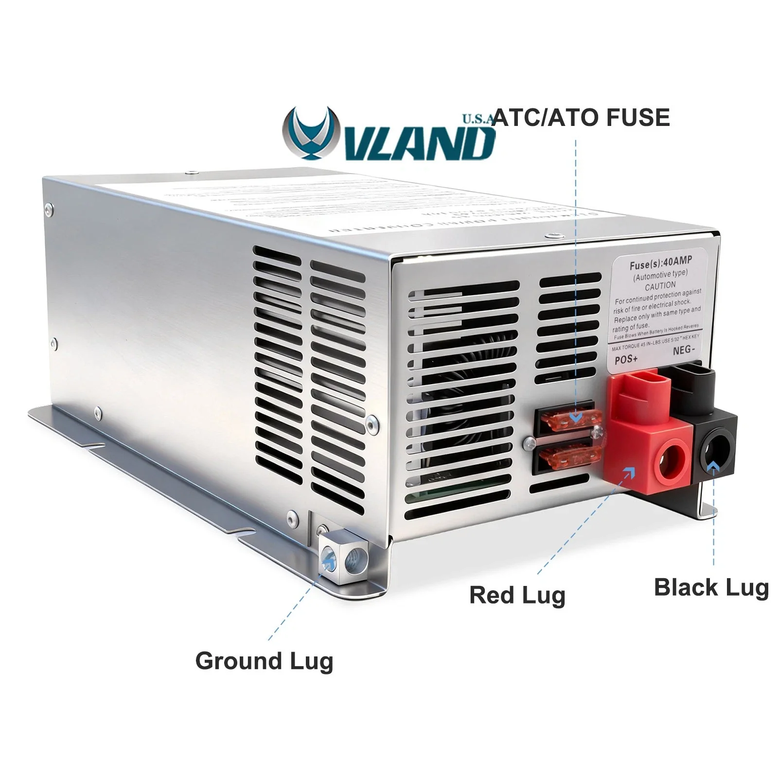 VLAND RV Trailer Camper 75 Amp Power Converter - WF-9875-MBA WF-9875 Series ONE SET - Image 7