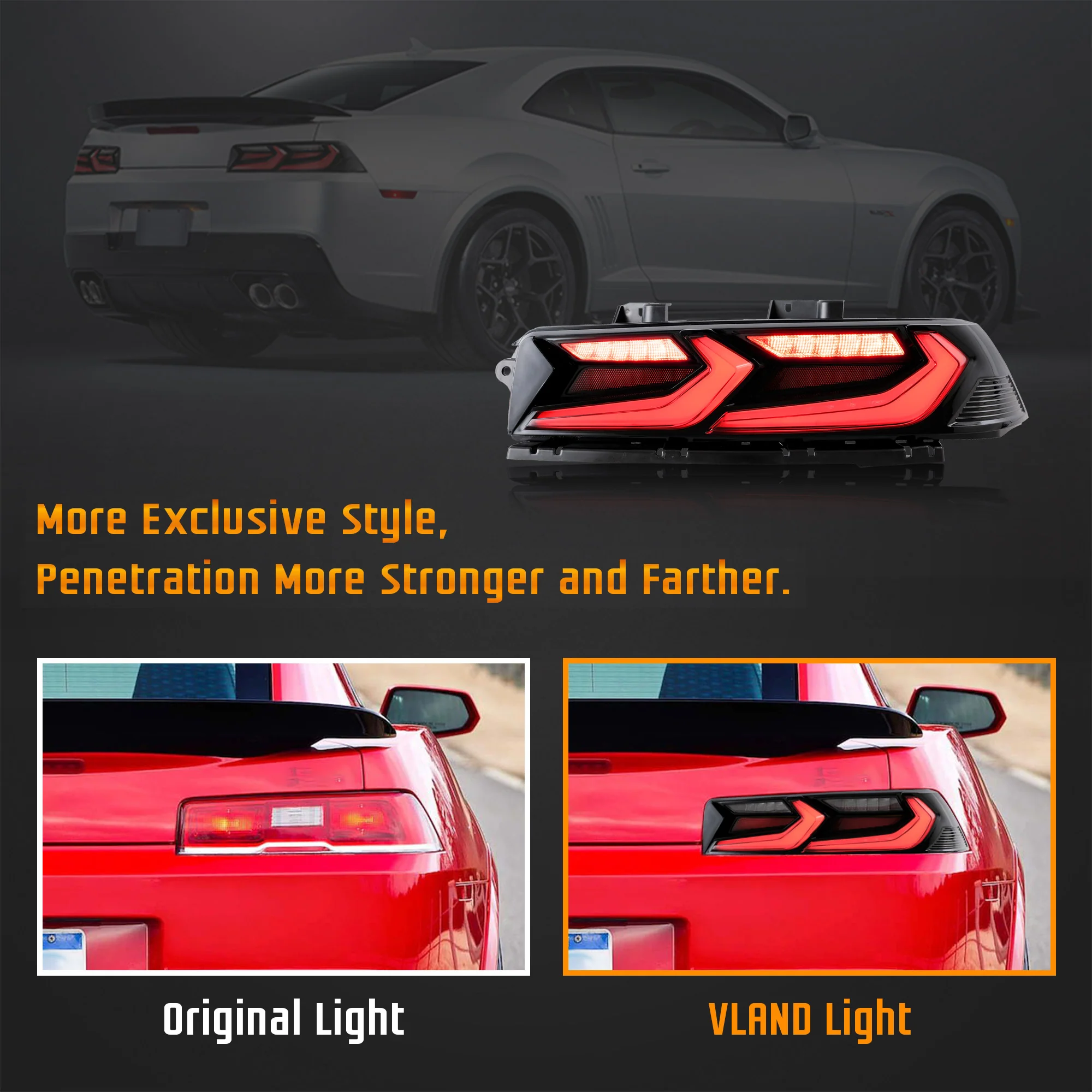 VLAND LED Tail Lights For Chevrolet Chevy Camaro 2014-2015 - Image 5