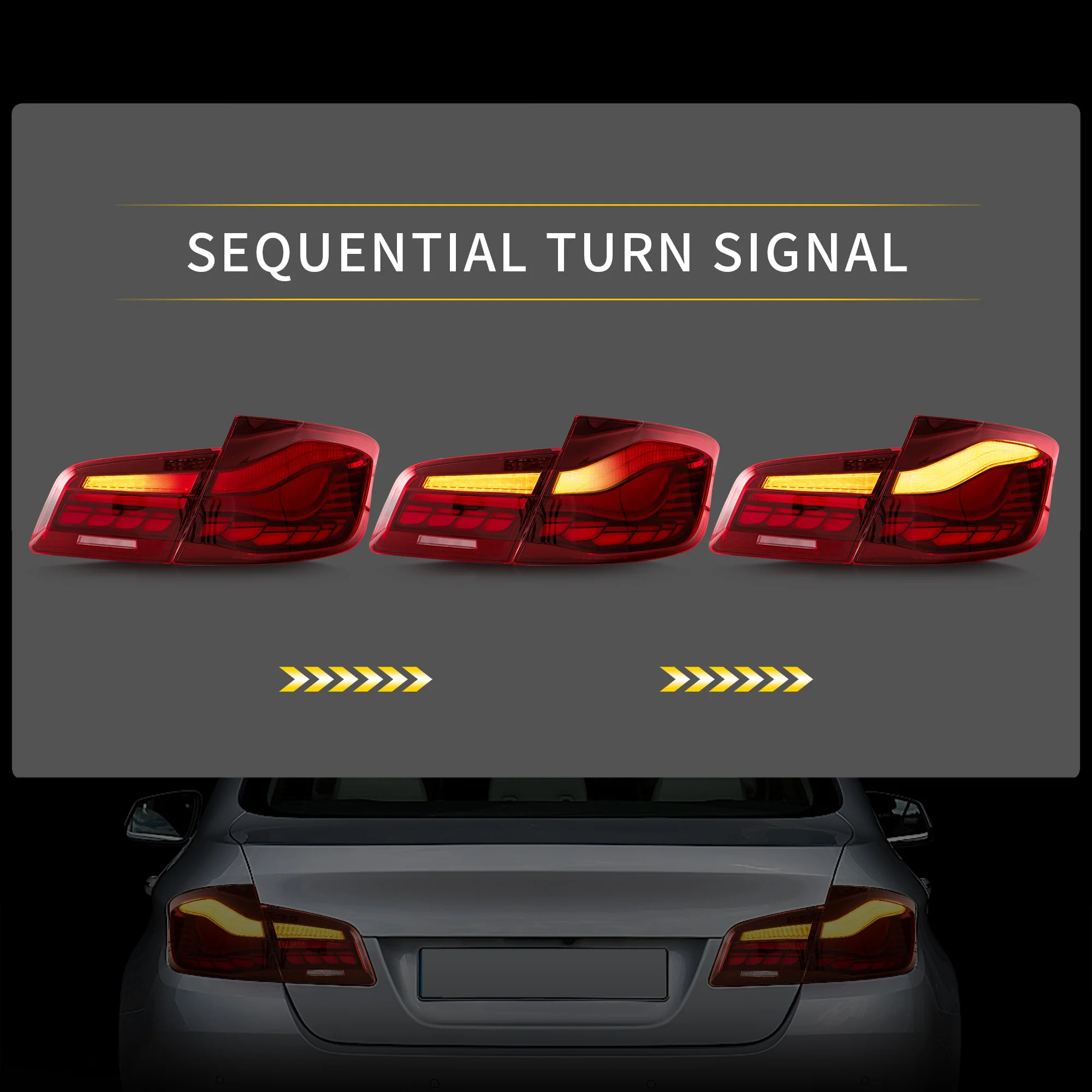 VLAND OLED Tail Lights For BMW 5 Series F10 F18 2011-2017 with Start-up Animation Running Lights(Not For F11/ F07) - Image 4
