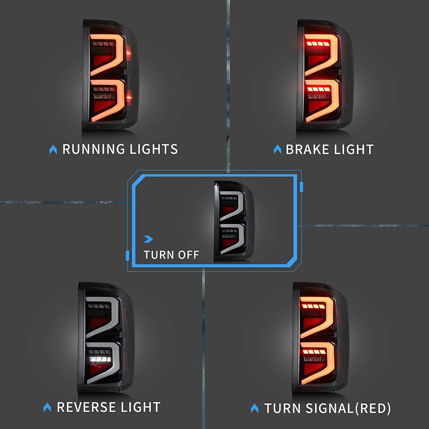 VLAND LED Tail lights For 2007-2013 Chevrolet Silverado 1500 2500HD 3500HD - Image 4