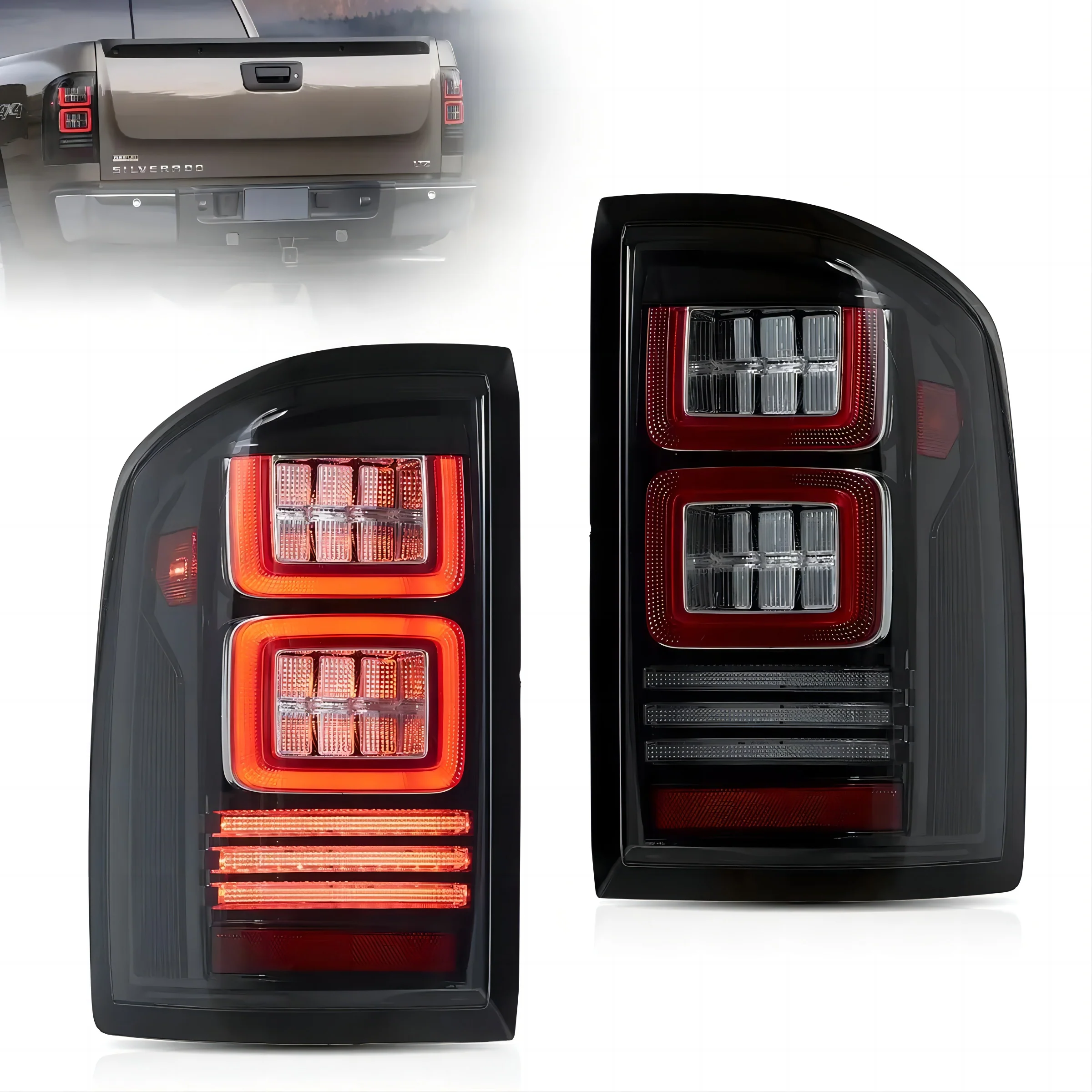 VLAND LED Tail lights For 2007-2013 Chevrolet Silverado 1500 2500HD 3500HD - Image 9