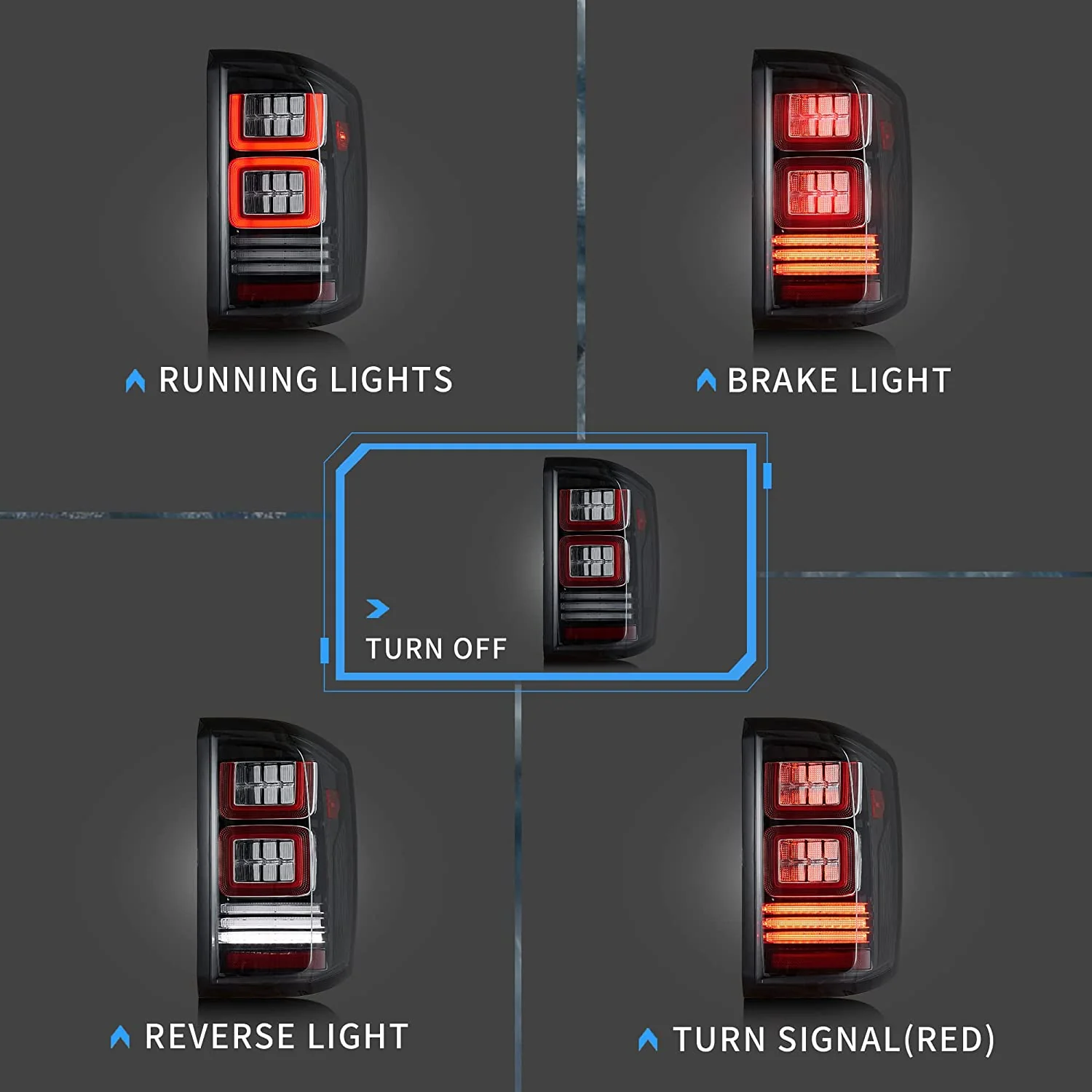VLAND LED Tail lights For 2014-2018 Chevrolet Silverado 1500 2500HD 3500HD - Image 3