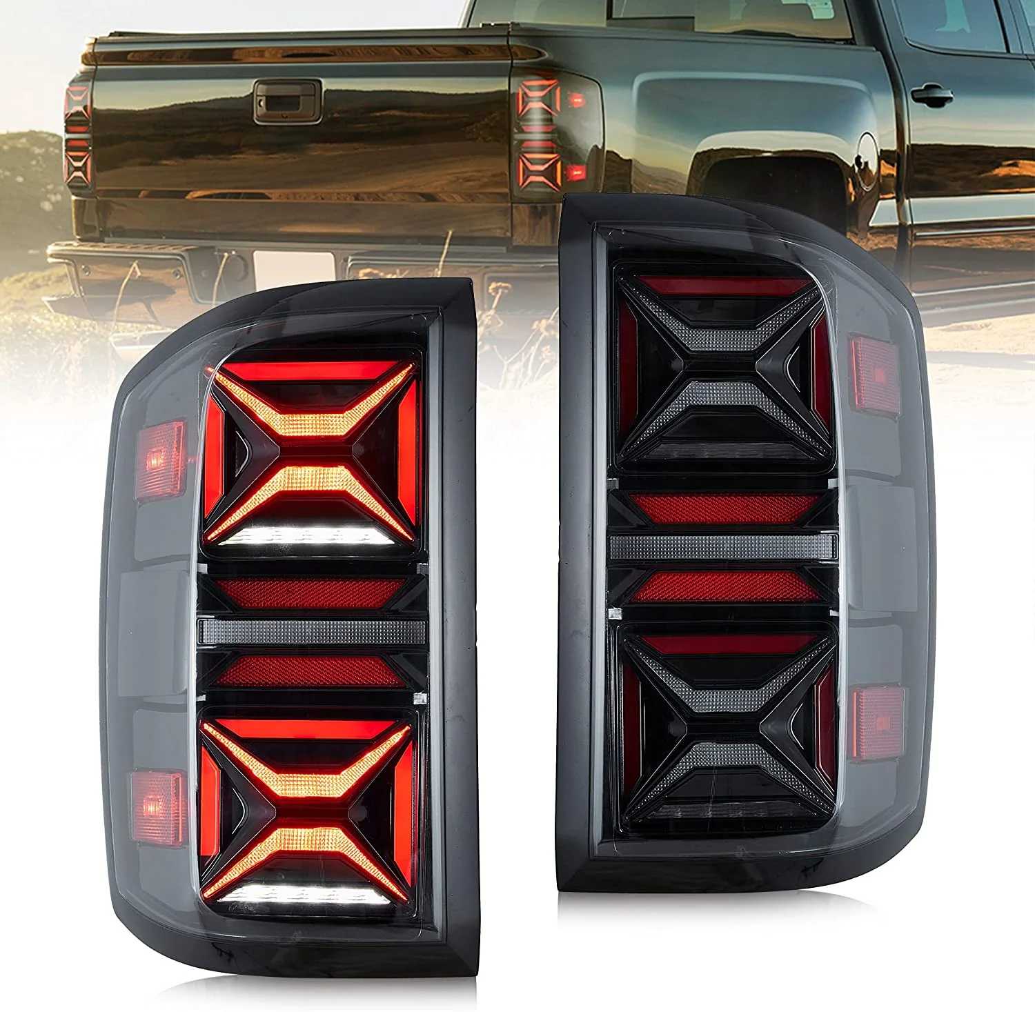 VLAND LED Tail lights For 2014-2018 Chevrolet Silverado 1500 2500HD 3500HD - Image 8