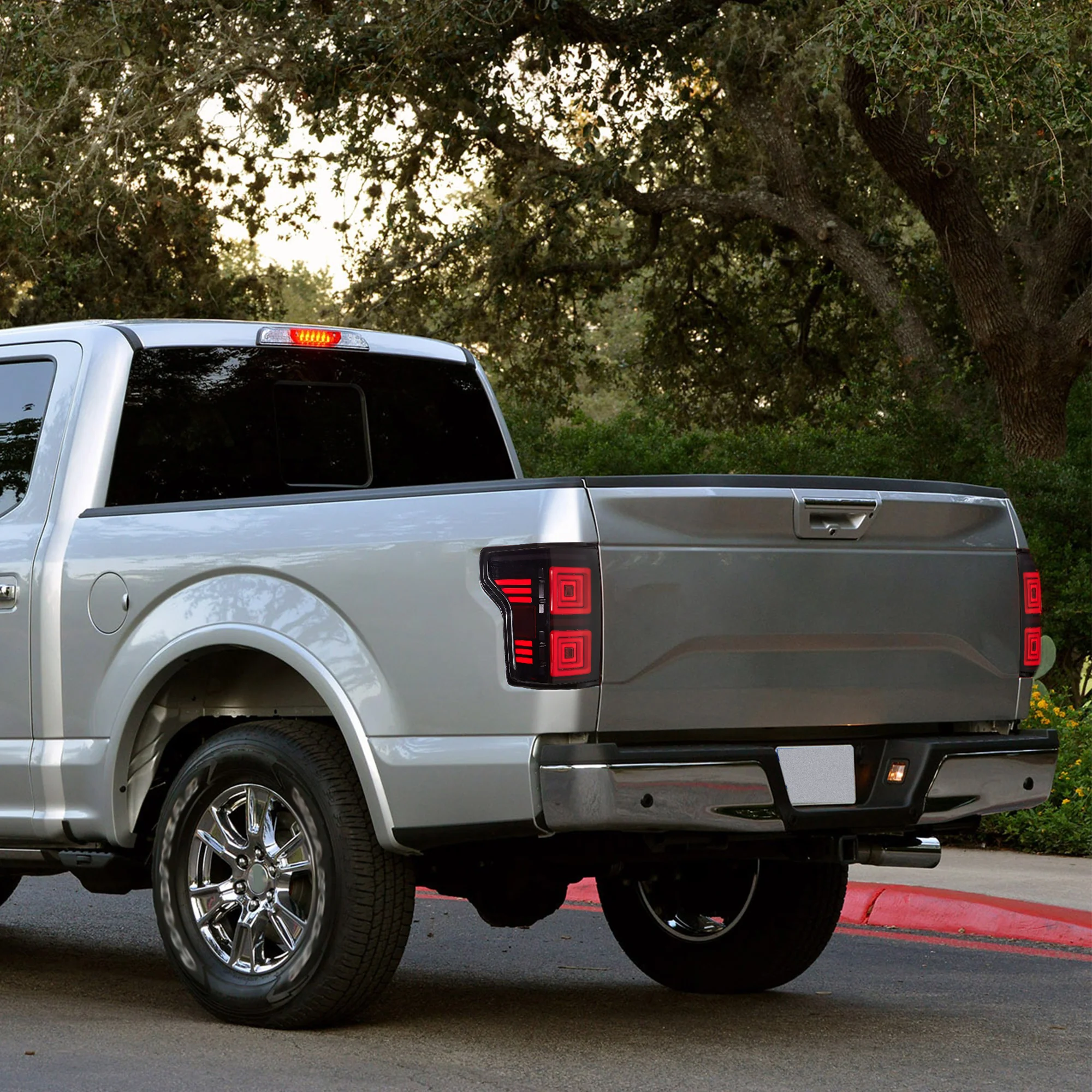 VLAND Tail Lights For Ford F150 2015-2020 with Red Turn Signal - Image 8