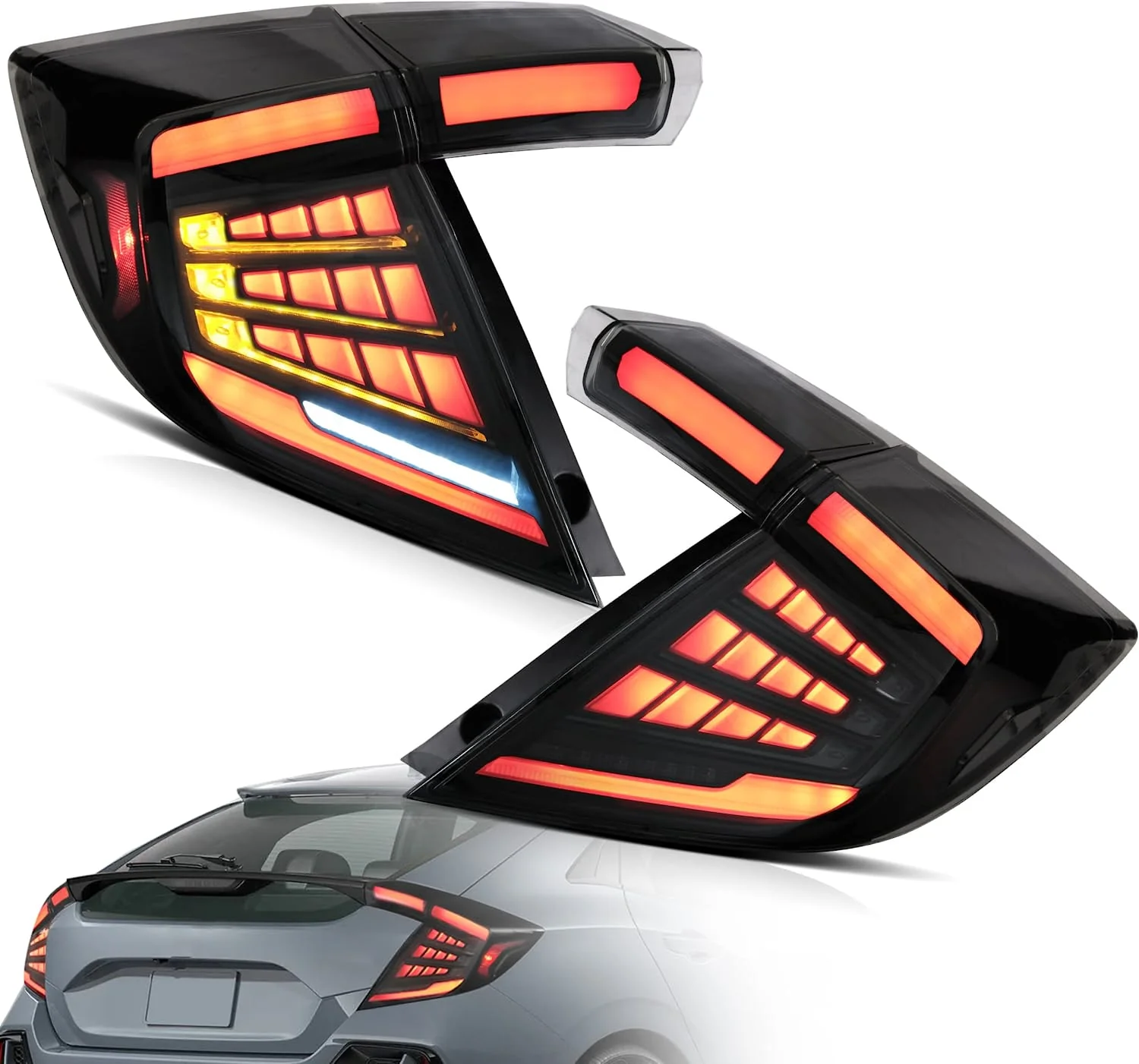 VLAND Tail Lights For Honda Civic Hatchback LX Sport EX 2016-2021 [5 Door|10th Generation] - Image 11