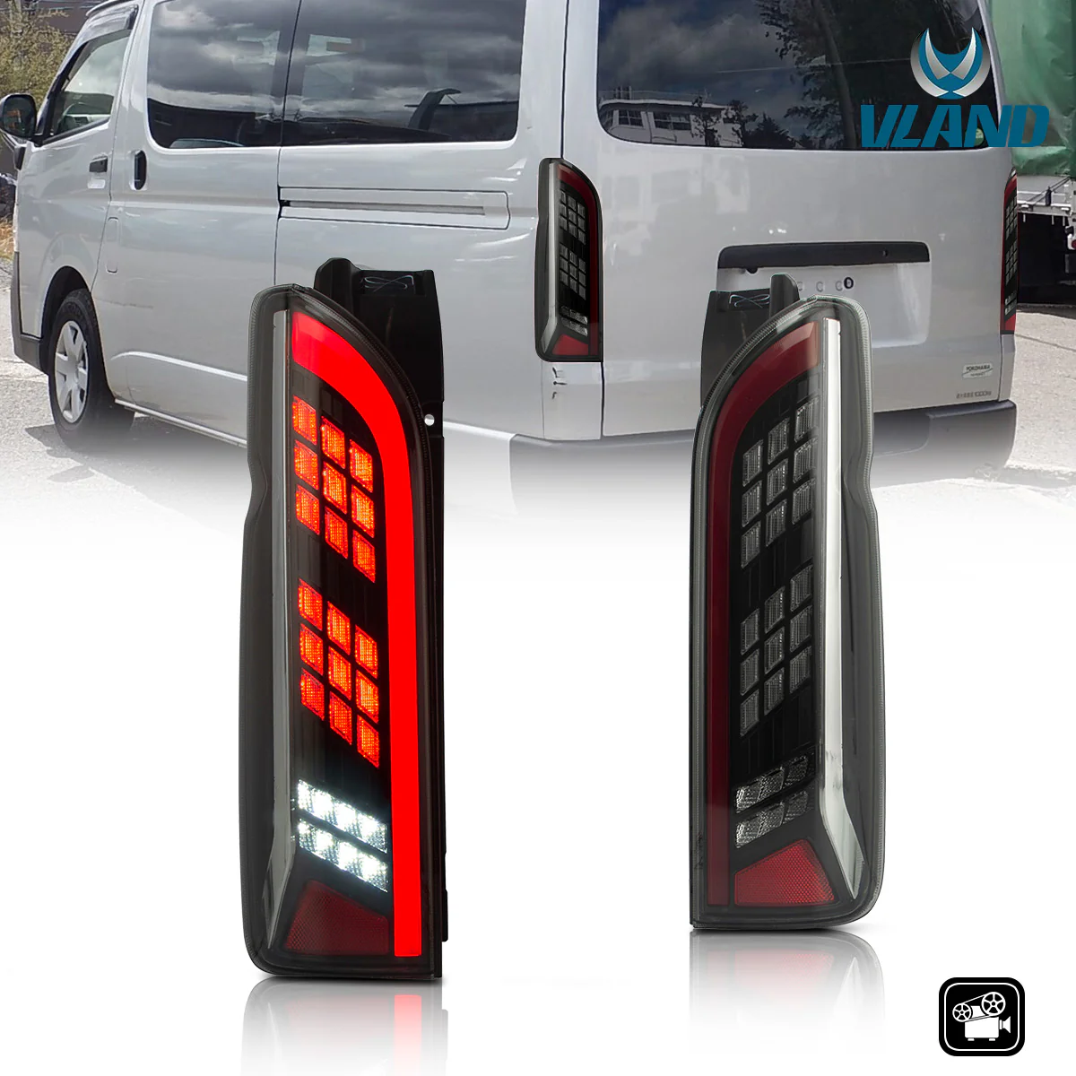 VLAND Full LED Tail Lights For Toyota Hiace 2005-2018