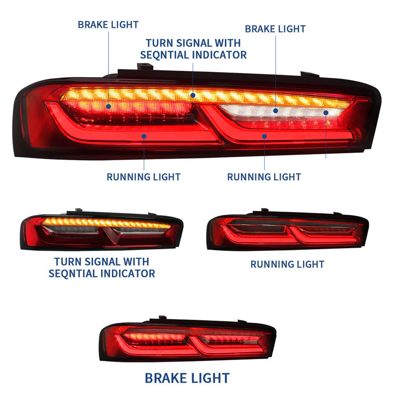 VLAND Taillights For Chevrolet Chevy Camaro 2016-2018 without Reversing Lights (Fit For European Models) - Image 5
