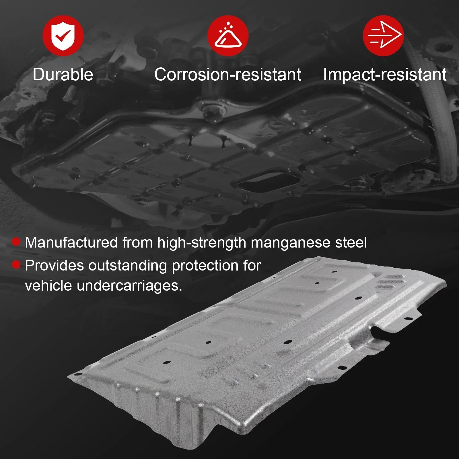 VLAND Upgrade Manganese Steel Splash Panel Shield ML3Z-7222-D For 2015-2024 Ford F150 - Image 6