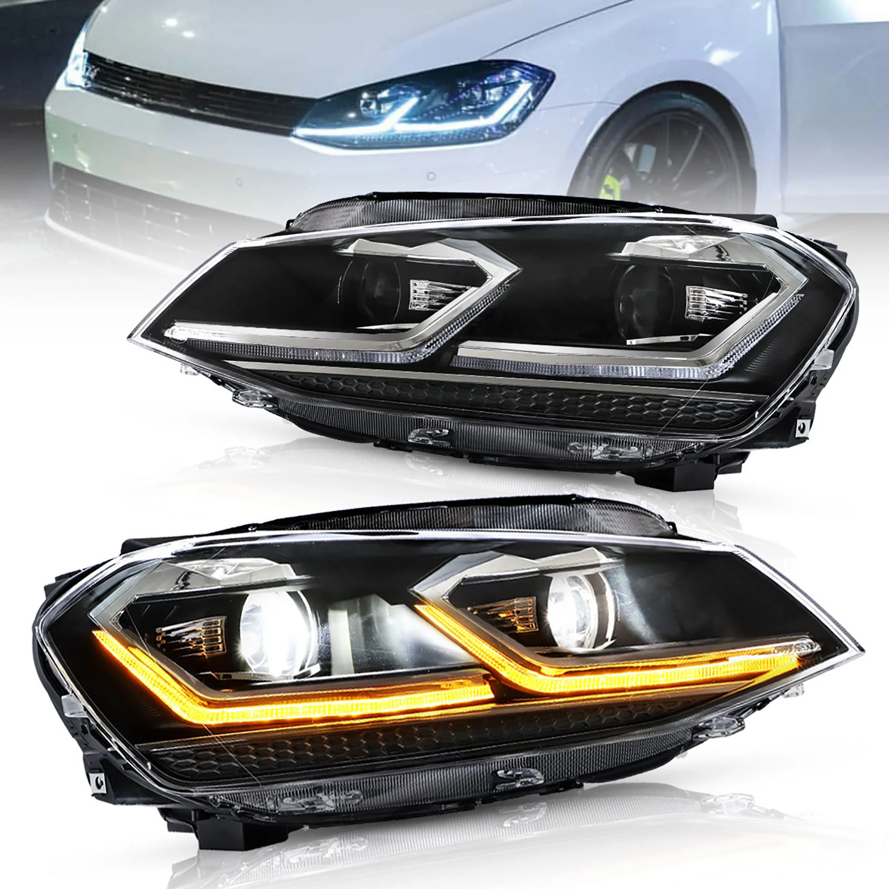 VLAND LED Headlights for Volkswagen VW Golf 7 / MK7 2014-2017