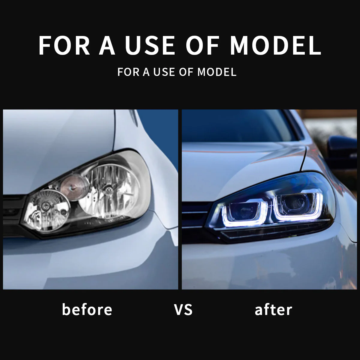 VLAND Projector Headlights For Volkswagen Golf MK6 2009-2014(Europe is 2008-2012) - Image 11