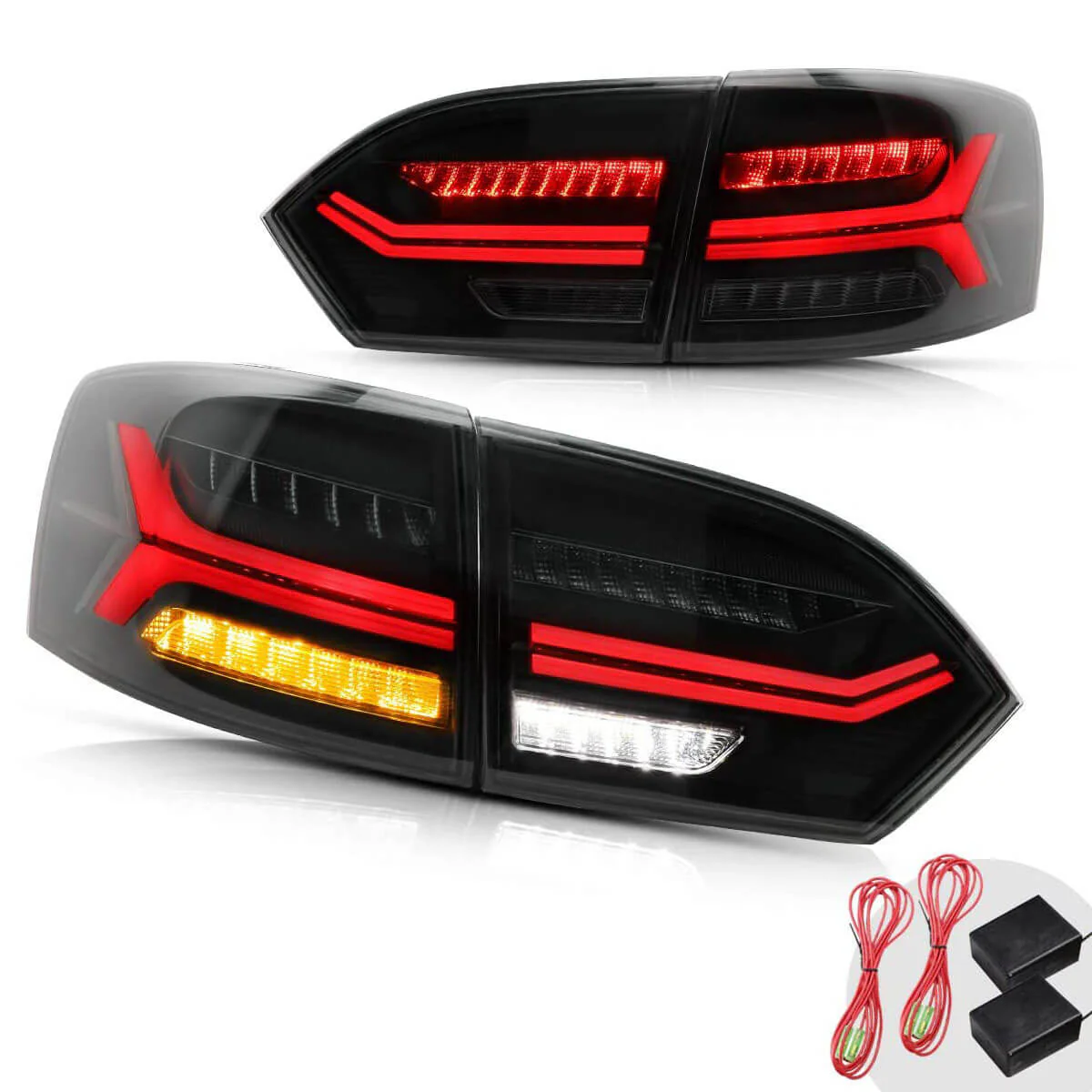 VLAND LED Sequential Tail Lights For 2011-2014 Volkswagen Jetta Sagitar - Image 13