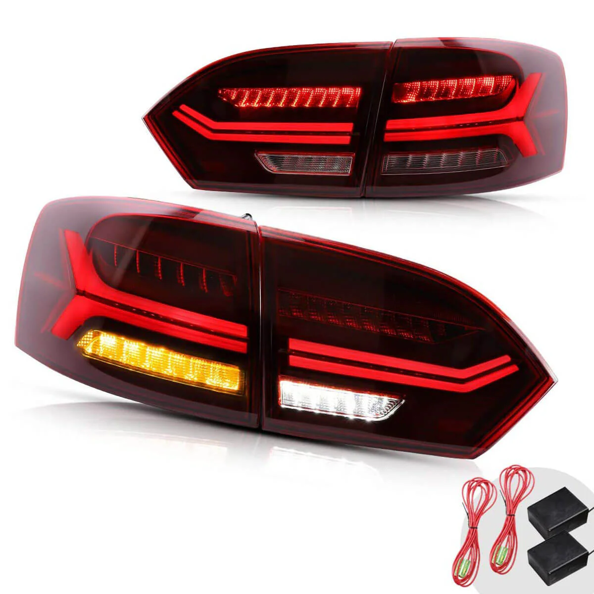 VLAND LED Sequential Tail Lights For 2011-2014 Volkswagen Jetta Sagitar - Image 14